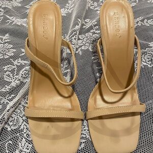 BAMBOO Women's Beige Heels